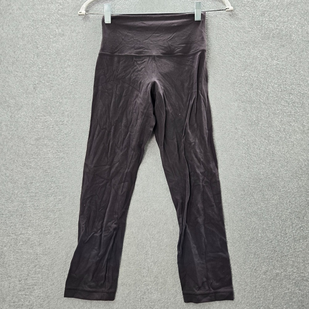 Lululemon Women Activewear Pants 4 Black Align Crop 21" Yoga Workout